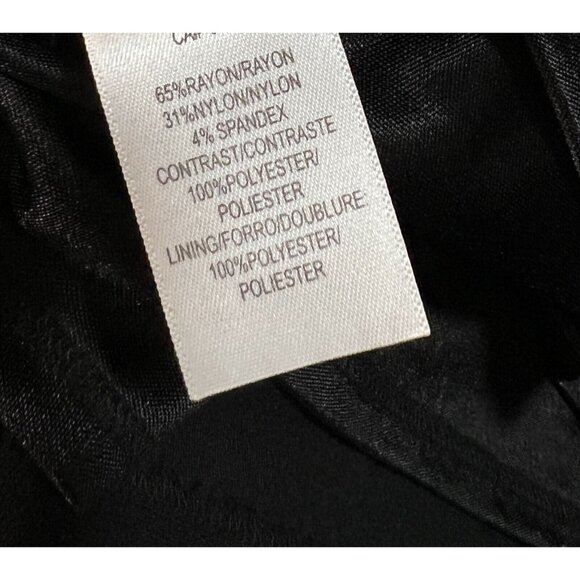 Laundry by Shelli Segal Sz 4 Black Sequin V Neck Formal Sheath Dress - Picture 7 of 8